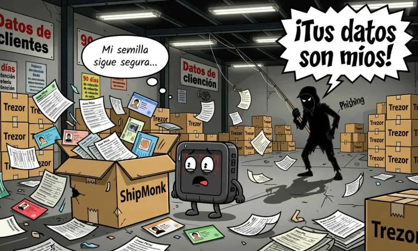 Trezor sufre filtración de datos de 13.689 clientes a través de su proveedor de envíos