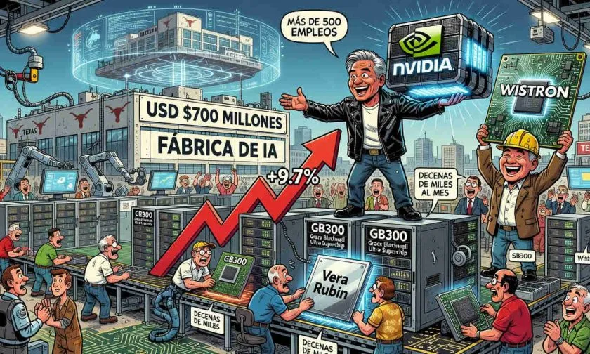 Wistron abre en Texas una fábrica de USD $700 millones para servidores de IA de Nvidia