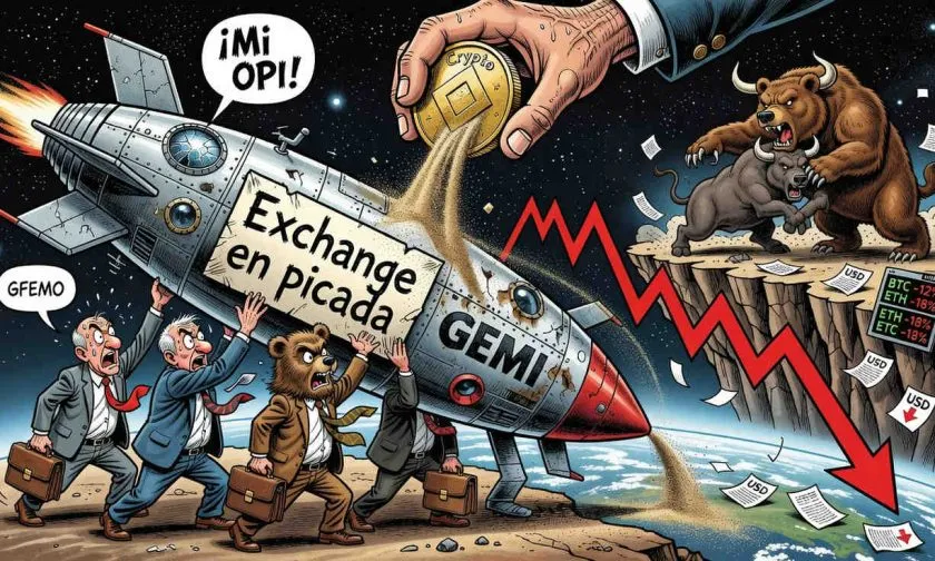 Acciones de Gemini caen 90% desde debut tras resultados trimestrales negativos