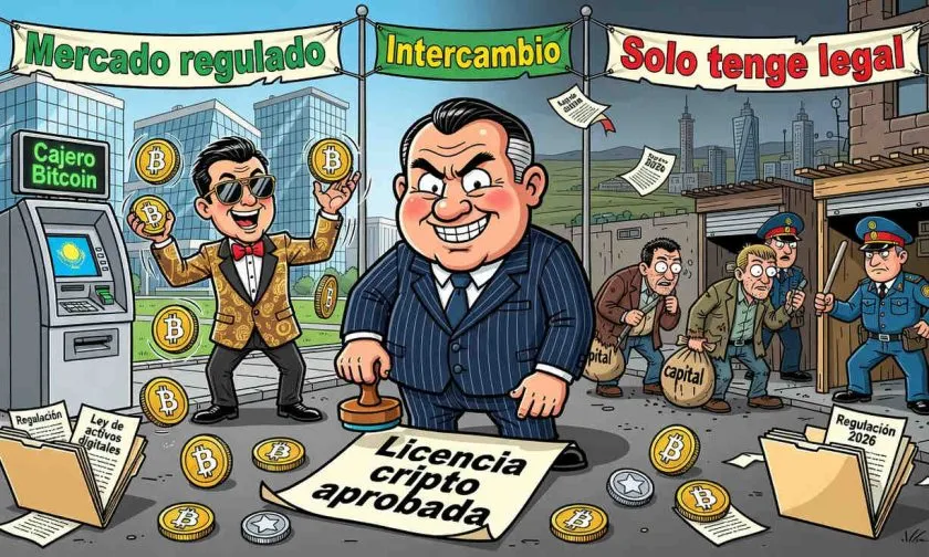 Kazajistán emite su primera licencia a un exchange cripto bajo nuevo marco regulatorio
