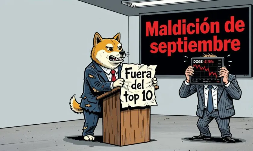 Dogecoin (DOGE) cae un 2,16% y sale del top 10 en medio de la debilidad del mercado