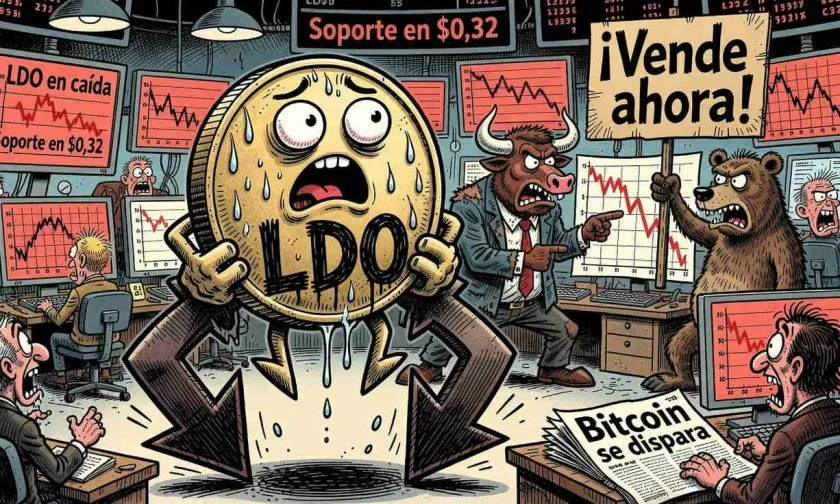 Lido DAO Token (LDO) cae a USD $0,3216 y borra parte del rebote mensual