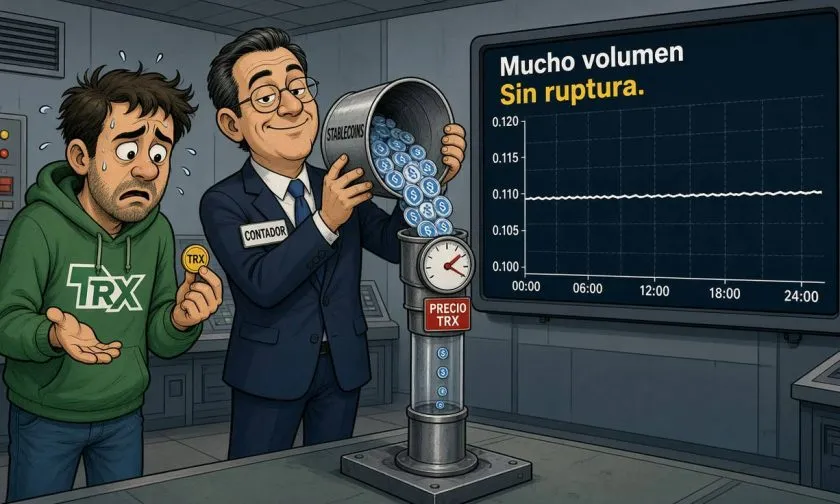 Volumen de TRX supera el promedio mensual a pesar de una escasa variación