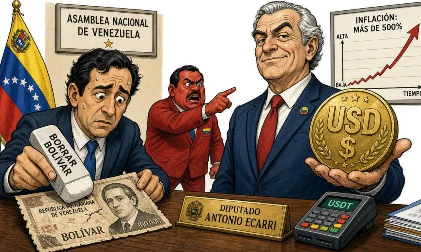 Propuesta opositora en Venezuela busca dolarización formal ante inflación del 500%