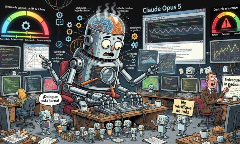 Claude Opus 5 mejora la codificación agente y exige nuevos criterios de prompting