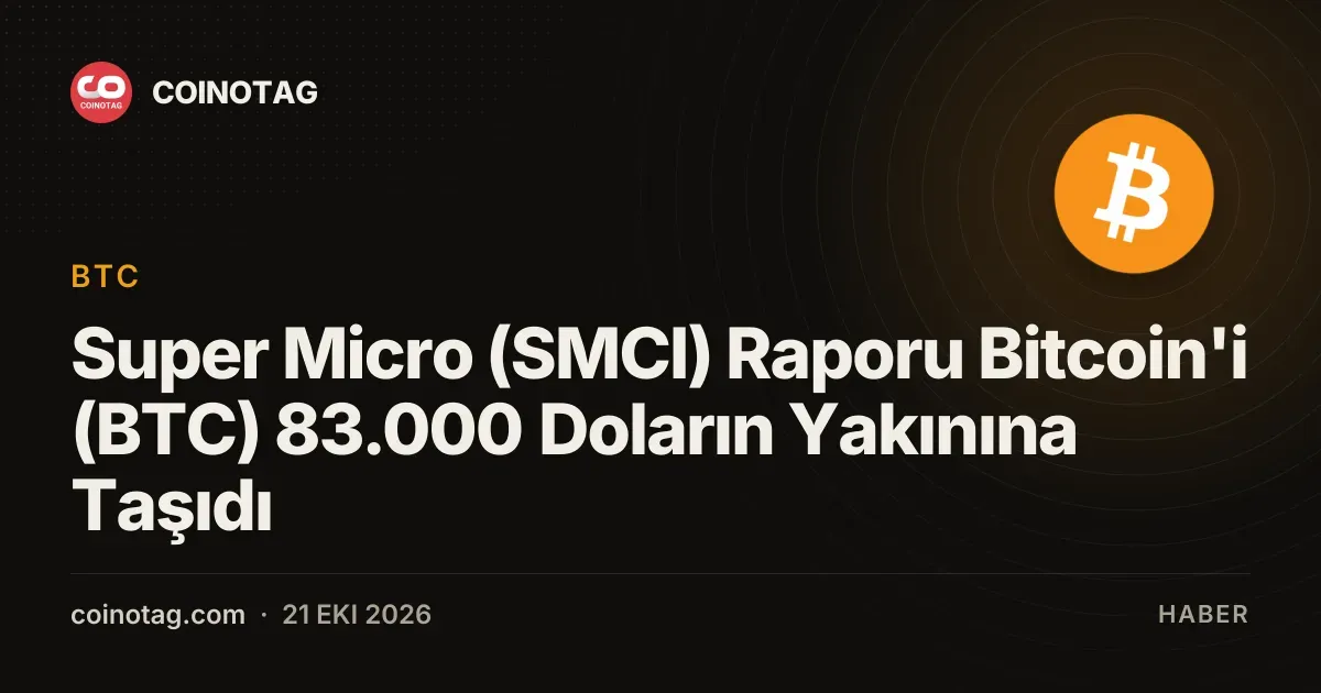 Super Micro raporu ve yapay zekâ rallisi bitcoin'i 82.700 dolara taşıdı