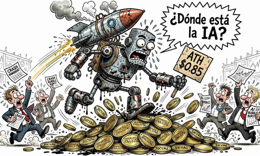 SKYAI se desploma 7% desde la apertura y pierde el soporte de 0,34 dólares ante volumen decreciente
