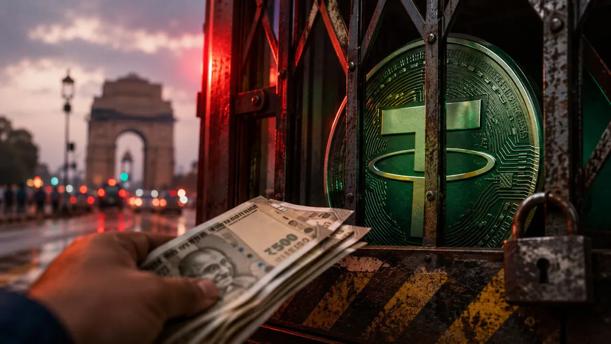 Tether trades 8.5% above India’s dollar rate as policy pressure hits USDT access