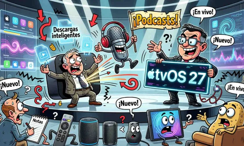 Apple presenta tvOS 27 con descargas inteligentes y nueva app de Podcasts