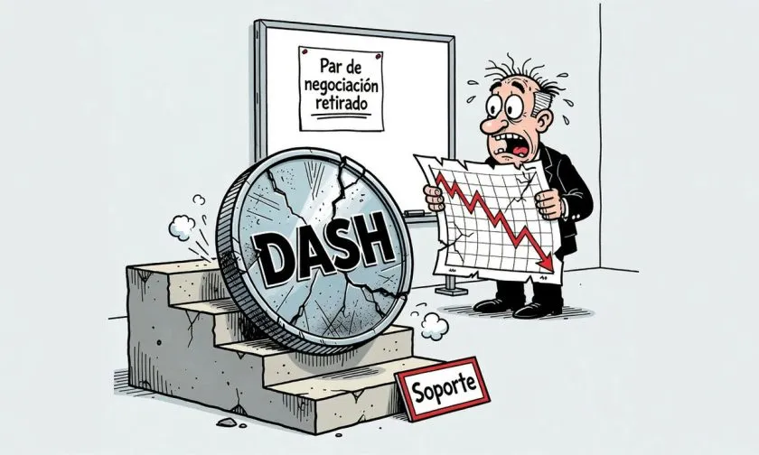 La caída de DASH arrastra su volumen mensual tras la alerta de Binance