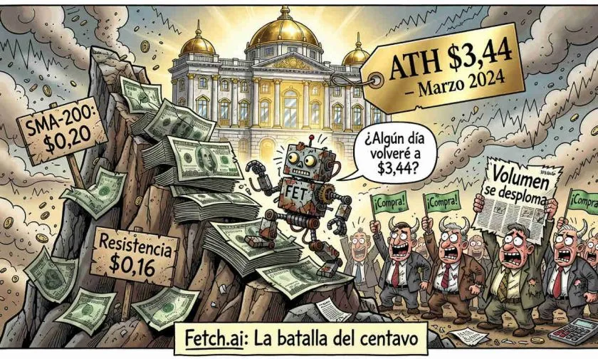 Fetch.ai (FET) rebota un 4% mientras el temor a los mínimos históricos persiste