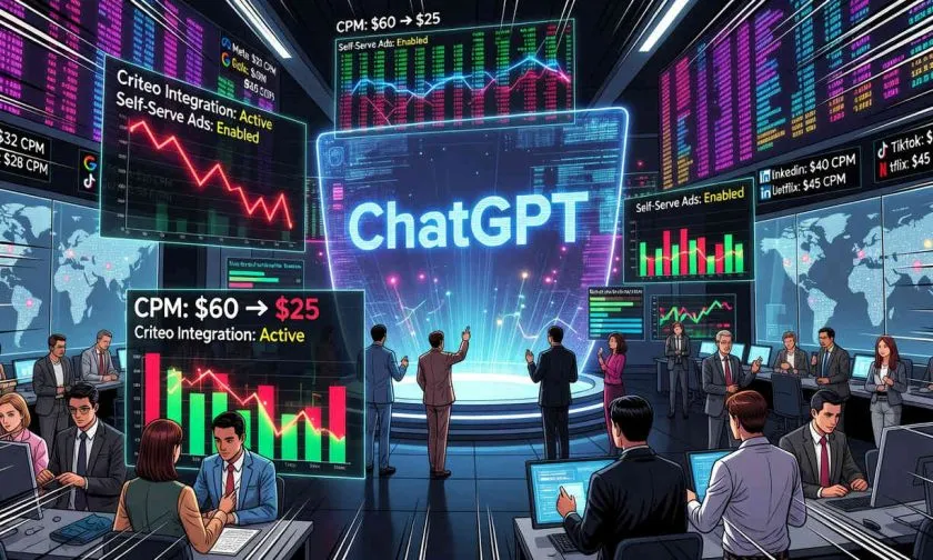 OpenAI baja el precio de anuncios en ChatGPT mientras busca atraer más marcas