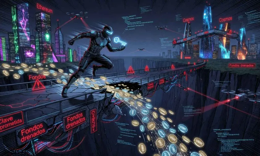 Gravity Bridge pierde USD $5,4 millones y hacker mueve parte de los fondos a Binance