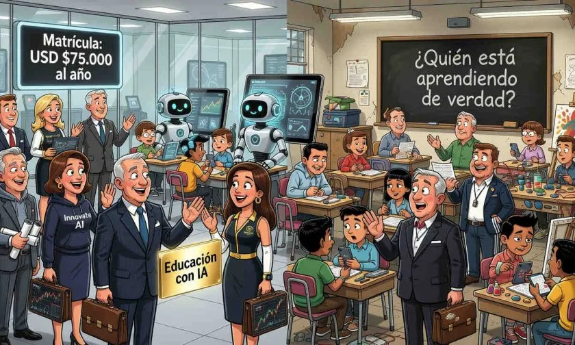 Escuelas privadas con IA atraen a familias ricas y exponen la crisis educativa en EE. UU.