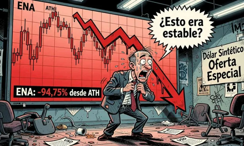 Ethena (ENA) se desploma un 87% en un año mientras los alcistas luchan por mantener los USD $0.08