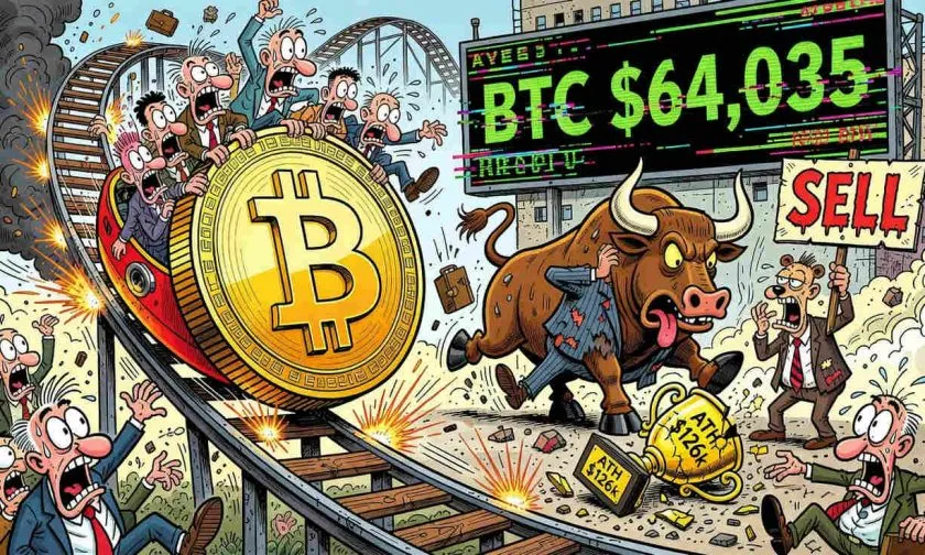 Bitcoin intenta recuperar los $64.000 tras una caída del 49% desde su máximo histórico