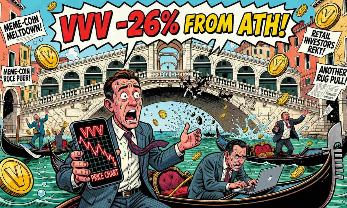 Venice Token (VVV) sufre corrección del 12% en dos semanas: ¿oportunidad o trampa de liquidez?