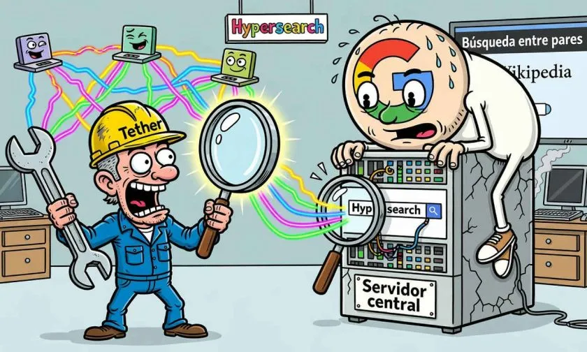 Tether desafía a Google con Hypersearch, un buscador P2P sin servidor central