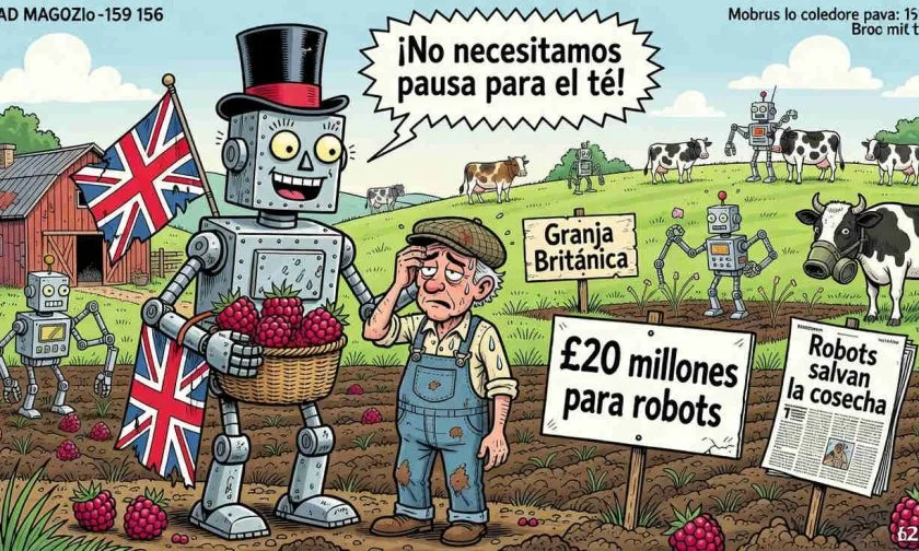 Gobierno británico destina £20 millones para impulsar robots agrícolas y automatización