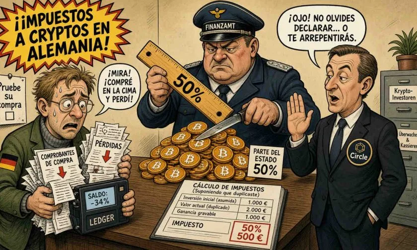 Propuesta fiscal alemana inquieta a inversores con 50% de base imponible en cripto