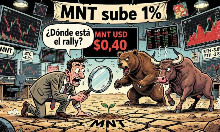 Mantle (MNT) rebota 1,08% mientras enfrenta baja liquidez y presión bajista