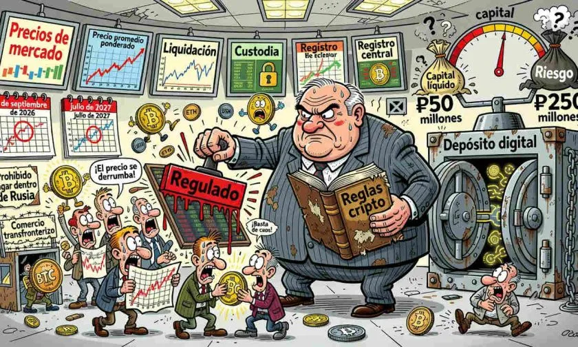Rusia publica borrador de reglas para el comercio y la custodia cripto regulada