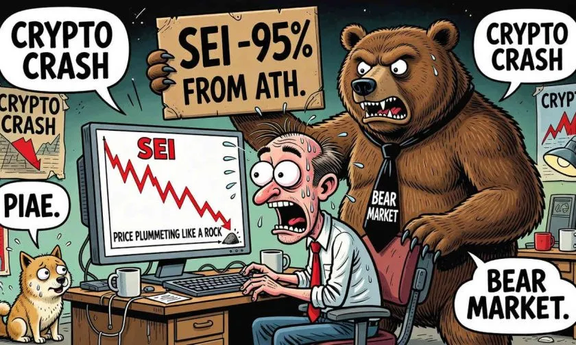 Sei (SEI) se hunde un -95% desde su ATH y se aproxima a la zona de los USD $0,04