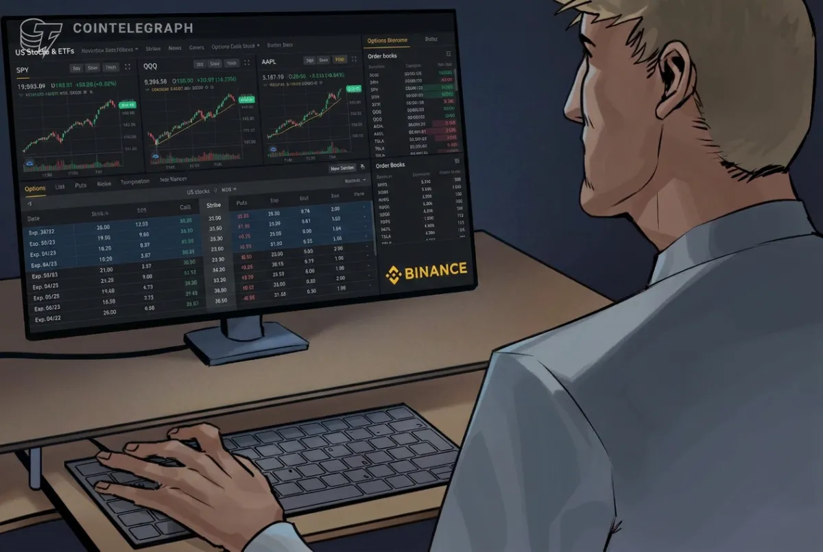 Binance lança opções sobre 1.000 ações e ETFs dos EUA para usuários fora dos EUA