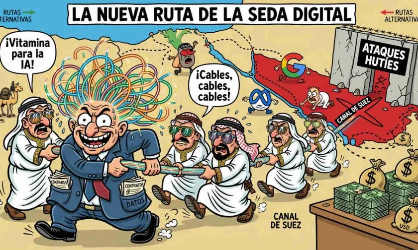 Inversión masiva en cables submarinos convierte al Golfo en centro digital