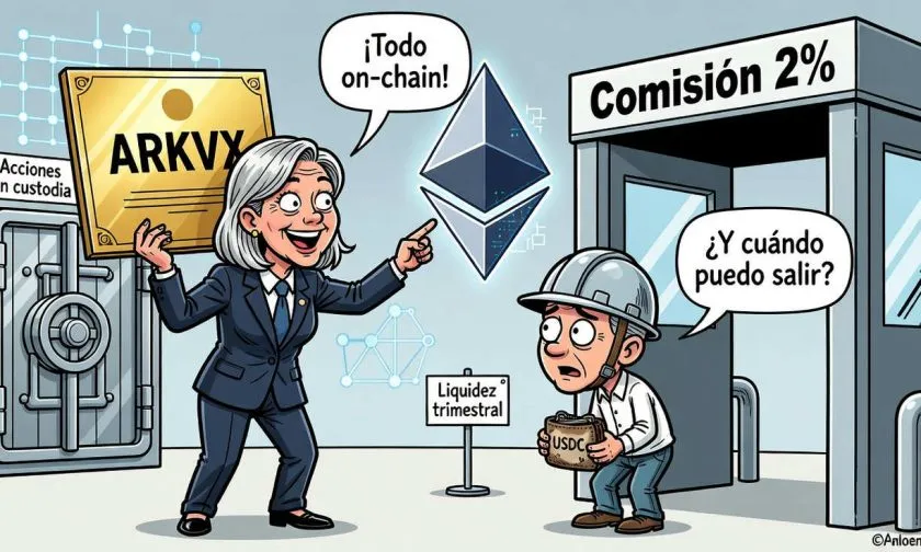 ARK Invest tokeniza su fondo de capital de riesgo en Ethereum con inversión mínima de $500
