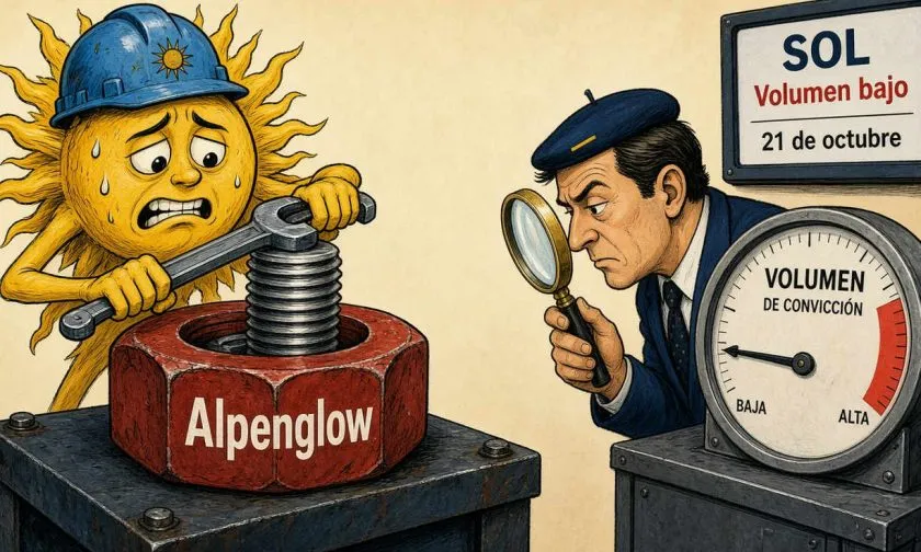 SOL el 20 de octubre de 2026: el mercado espera Alpenglow, pero el volumen no confirma