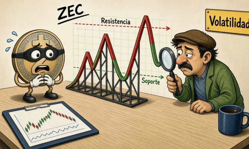 Zec cotiza a USD 1.213,87 con señales técnicas débiles este 13 de octubre