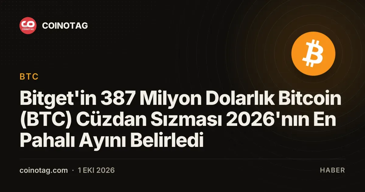 Bitget'in 387 milyon dolarlık cüzdan ihlali Eylül 2026'nın kayıp rekorunu belirledi