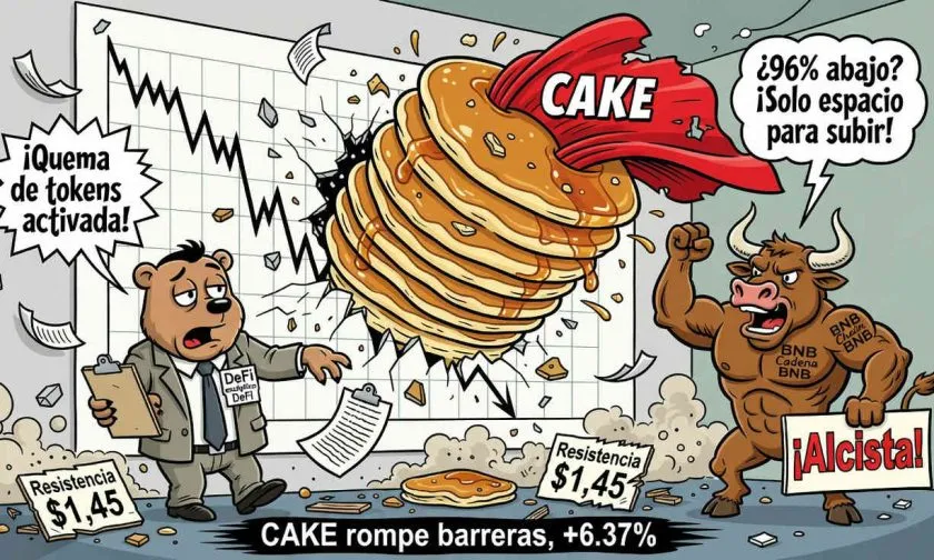 Cake ($CAKE) se dispara un 6,37% y perfora la SMA-200: ¿señal de cambio de tendencia?