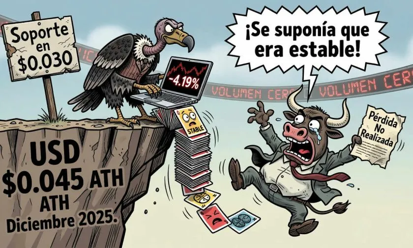 Stable se desploma un 4% con volumen anémico: ¿Señal de capitulación?