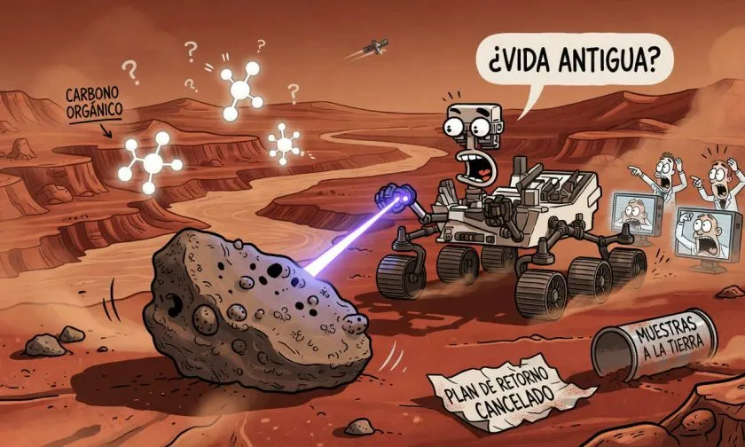 Nasa detecta posibles firmas de vida microbiana antigua en rocas de Marte