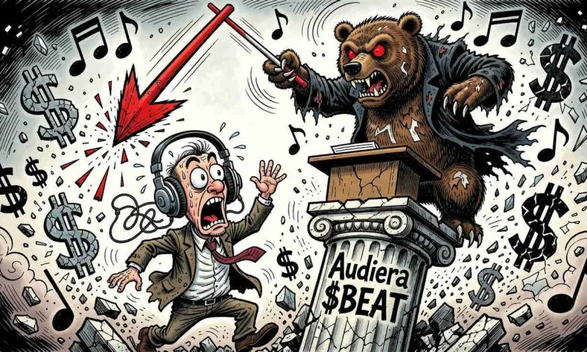 Audiera ($BEAT) se desploma un 8,11% en un día: el soporte crítico que podría definir su futuro