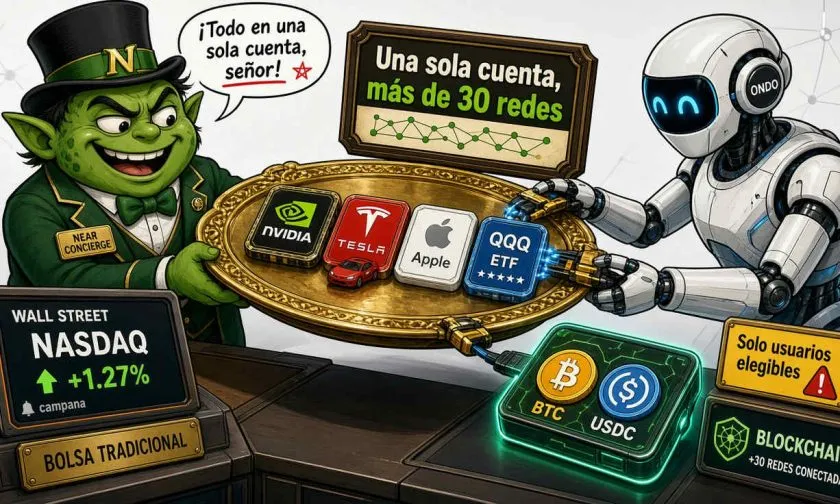 NEAR y Ondo llevan acciones y ETFs tokenizados a una sola cuenta