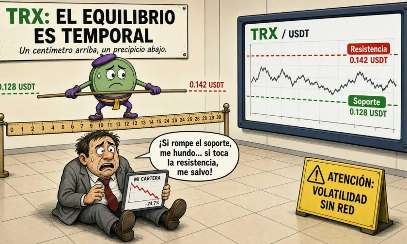 TRX muestra señales mixtas sin ruptura clara, a pesar de su estabilidad