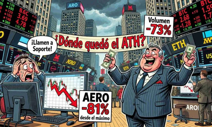 AERO sube 2,88% pero languidece 81,88% bajo su máximo histórico