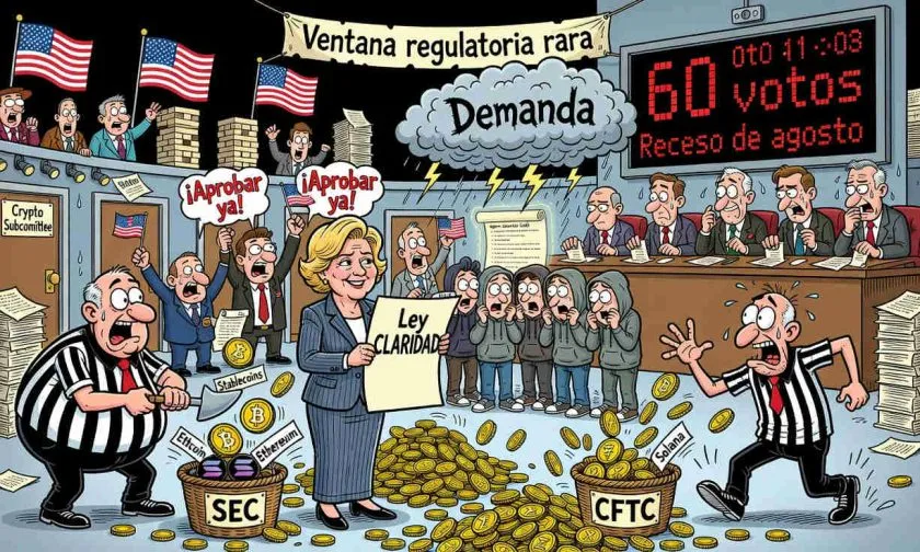 Comisionada de la SEC anticipa voto de CLARITY Act en el Senado antes del receso de agosto