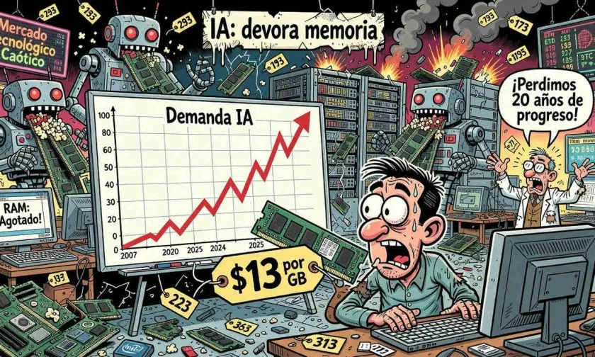 Precios de RAM alcanzan niveles de 2007 por demanda de IA, advierten expertos