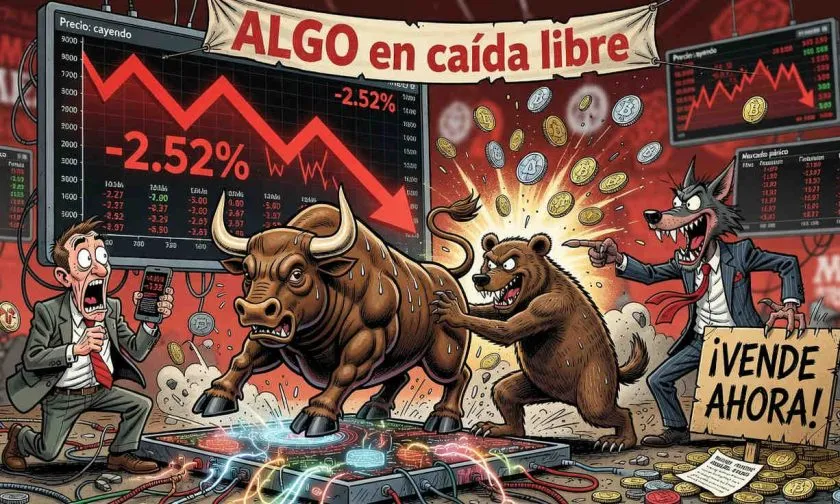 Algorand (ALGO) se desploma un 2,52% en 24 horas y acumula caída del 33,26% en 90 días