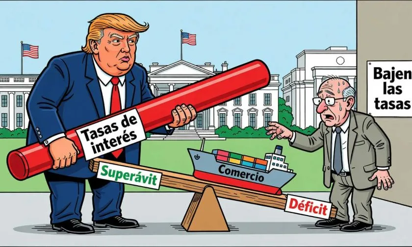 Trump amenaza con cortar el comercio si la Fed no recorta las tasas