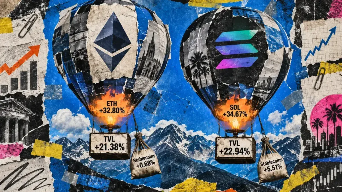 Stablecoins struggle as ETH and SOL surge raises $20 billion DeFi questions