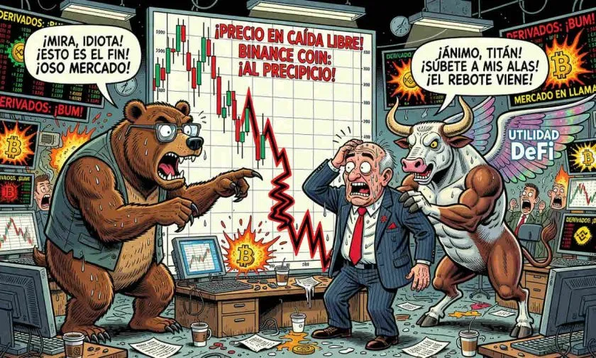 BNB se desploma un 4.81% y pone en jaque los $570 en medio de una tormenta de ventas