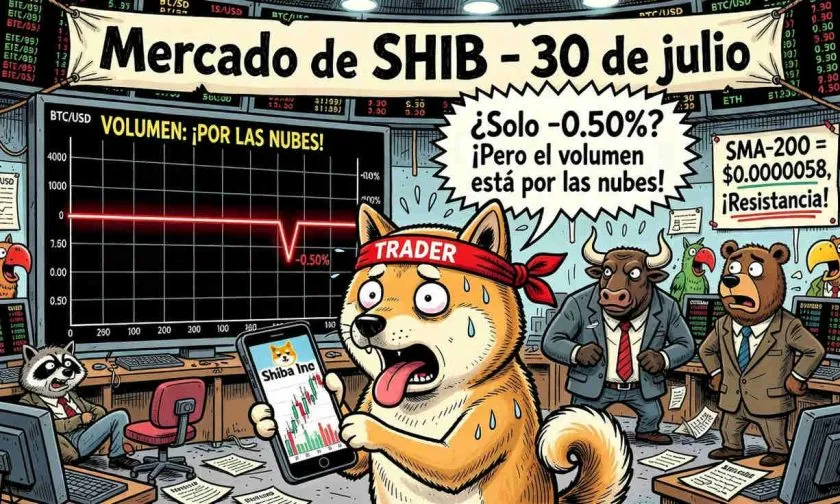 Shiba Inu ($SHIB) tambalea tras un repunte de volumen: ¿ruptura inminente o trampa alcista este 30 de julio?