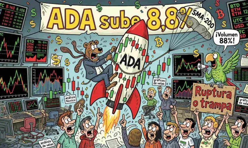 Cardano (ADA) repunta 8,8% al 3 de agosto: el volumen confirma la ruptura