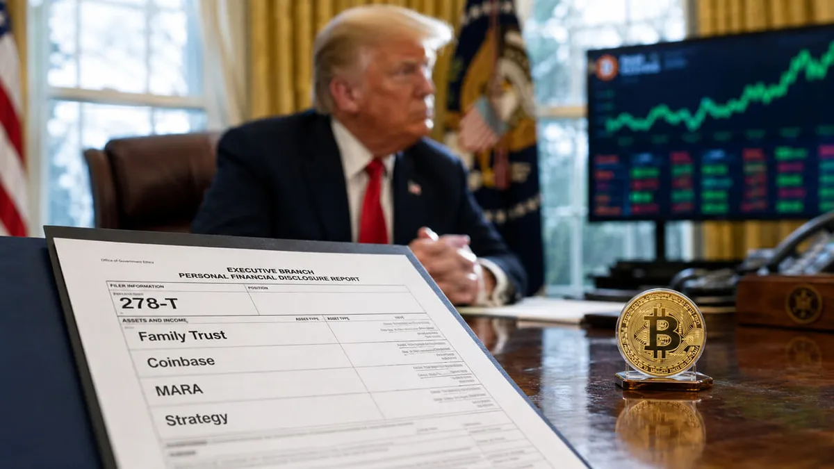 Trump family trust bought Coinbase and these crypto-related stocks in Q1, ethics filing shows