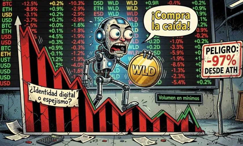 Worldcoin (WLD) repunta un 7% pero sigue un 97% por debajo de su máximo histórico